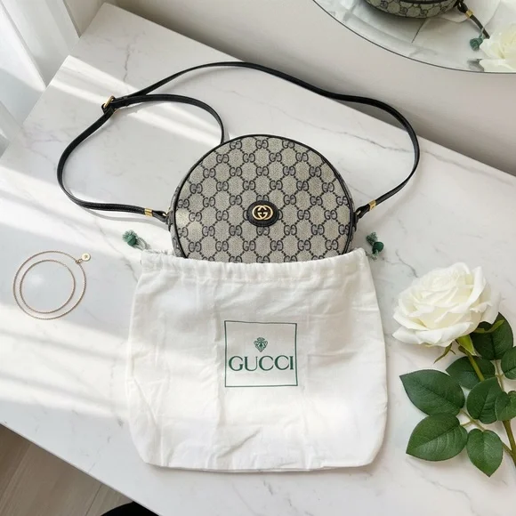 💐SOLD💐
Gucci Monogram navy blue and Gray Crossbody Bag - Picture 1 of 5